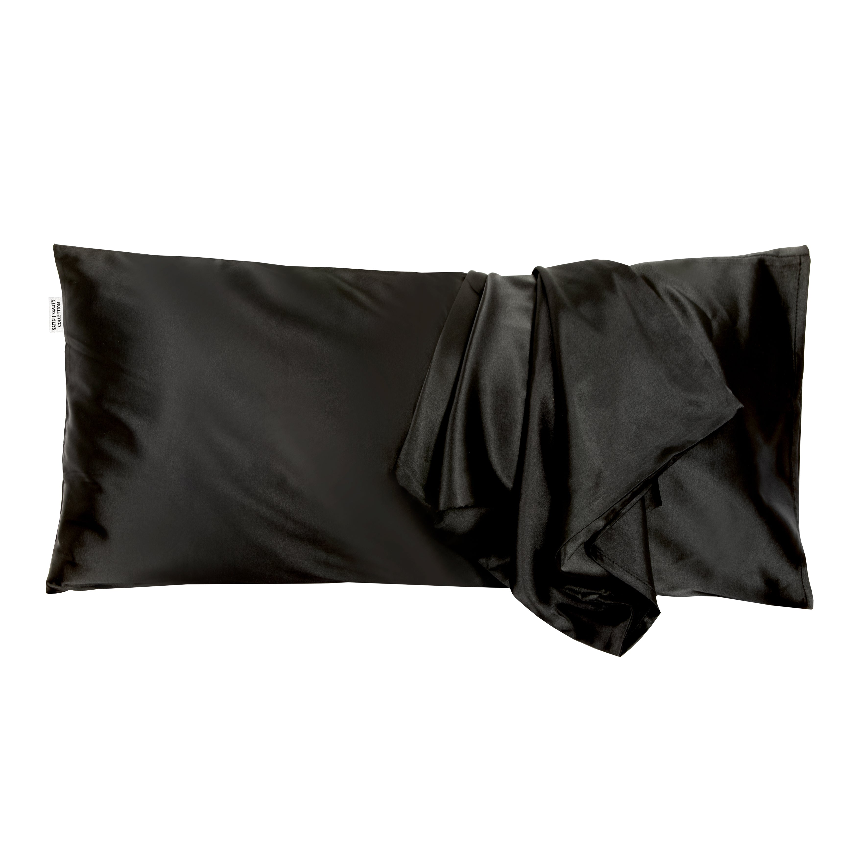 Satin Pillow - Black (40x80)