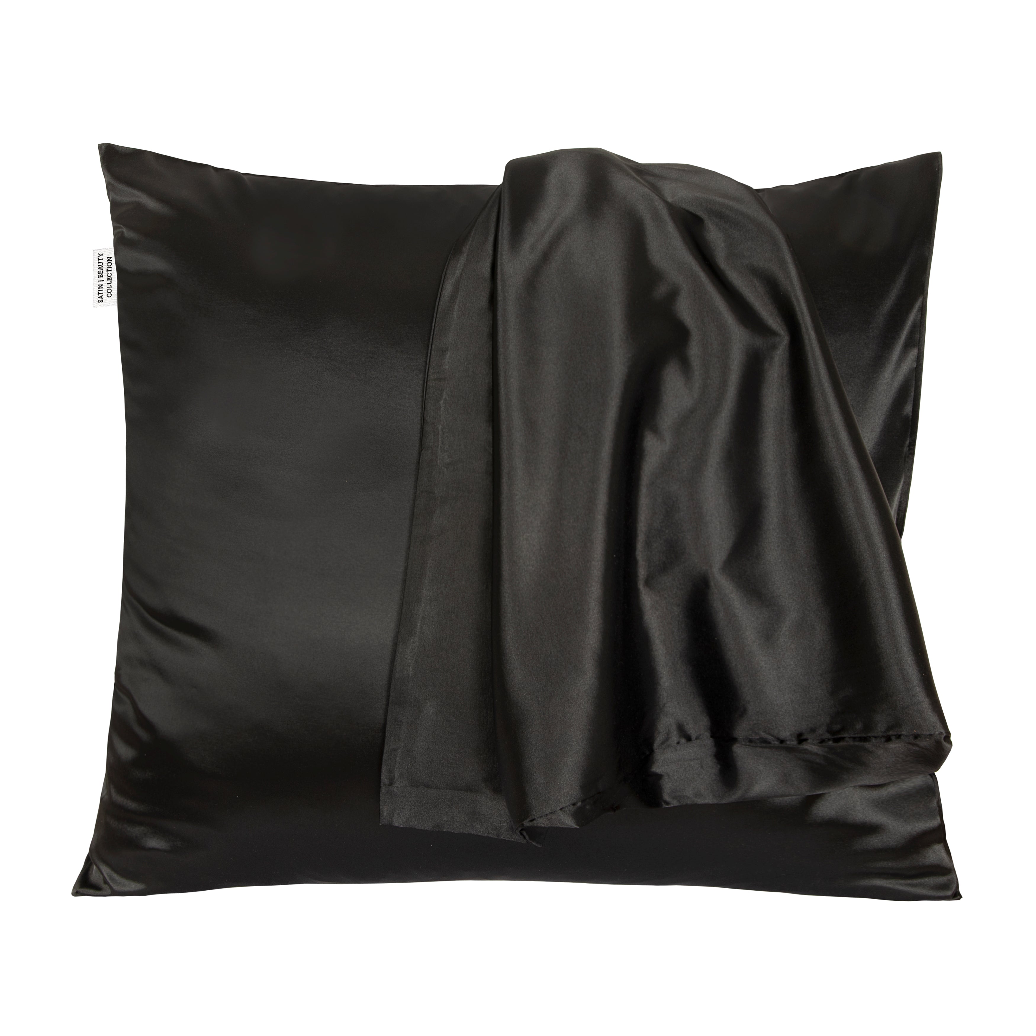 Satin Pillow - Black (80x80)